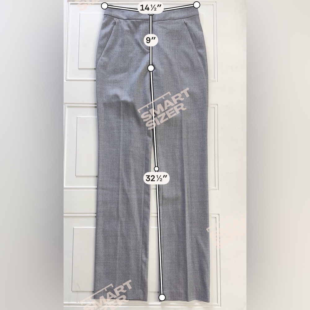 Elie Tahari NWT Women’s Sz 2 Leena Pant Gray Wool Pleated Trousers - Picture 2 of 8